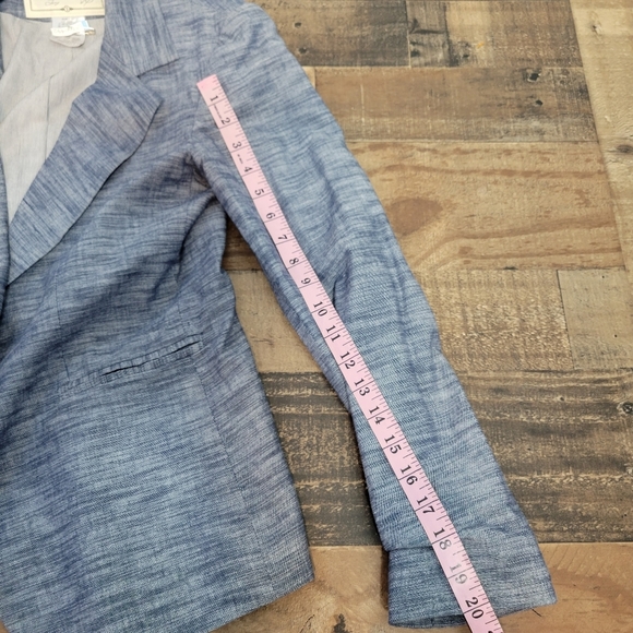 Small Cartonnier Anthropologie Blue Heathered Blazer - Picture 5 of 5